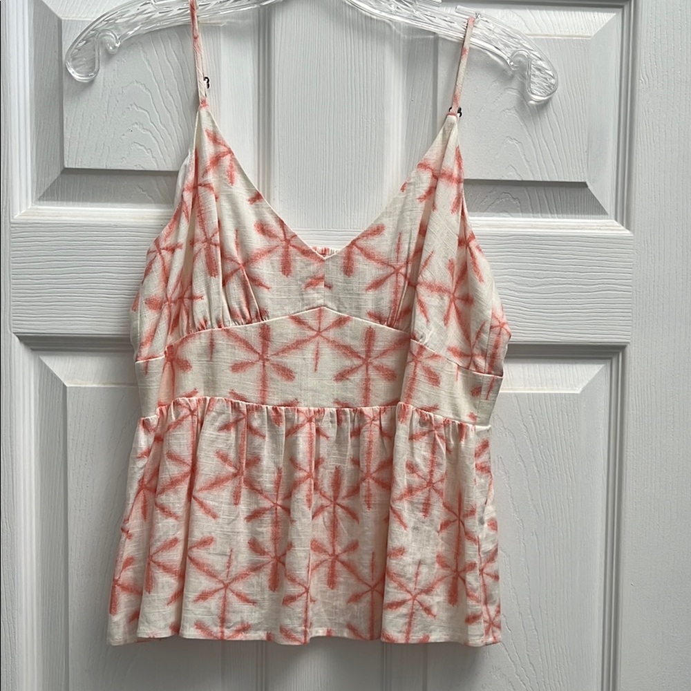 LOFT Pink Ruffled Sleeveless Camisole